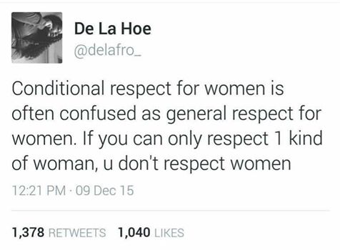 conditional respect of women